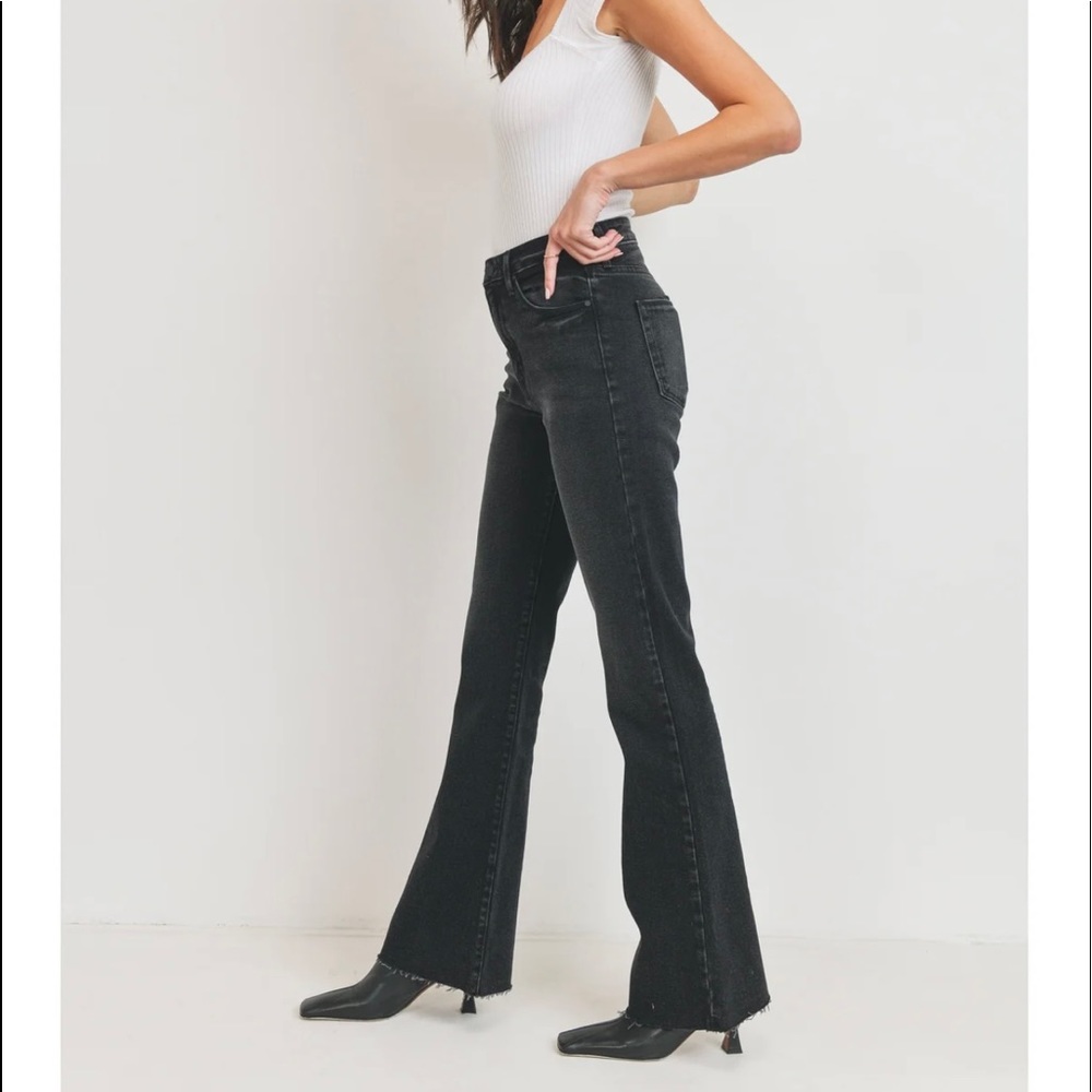 Just Black Wide Leg Flare Jeans